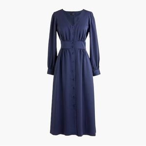 J.Crew Button-Front A-Line Midi Dress